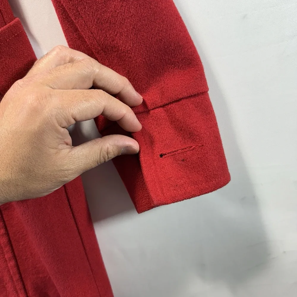 Windsor Red Wool Blend Lined Blazer Jacket Size S Classic - Picture 11 of 13